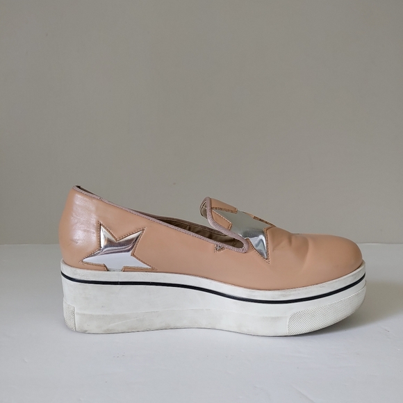 Stella McCartney Star Binx Slip-on Loafers Platform Sneakers Sz 36 US 6 Peach - Picture 10 of 16